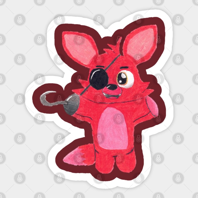 Plush Foxy Sticker by The Nameless